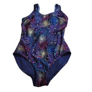 Cat & Jack fireworks swimsuit L10/12